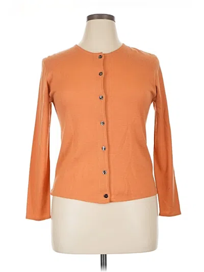 Pre-owned Assorted Brands Cardigan Sweater In Orange
