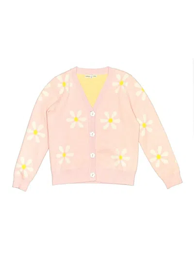 Pre-owned Assorted Brands Kids' Cardigan Sweater In Pink