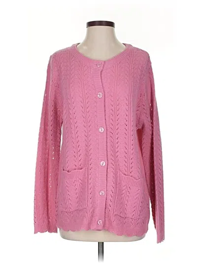 Pre-owned Assorted Brands Cardigan Sweater In Pink