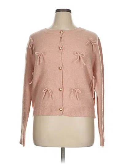 Pre-owned Assorted Brands Cardigan Sweater In Pink