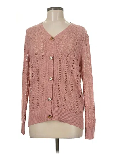 Pre-owned Assorted Brands Cardigan Sweater In Pink