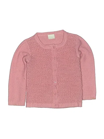 Pre-owned Assorted Brands Kids' Cardigan Sweater In Pink