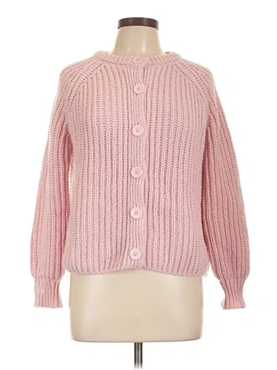 Pre-owned Assorted Brands Cardigan Sweater In Pink