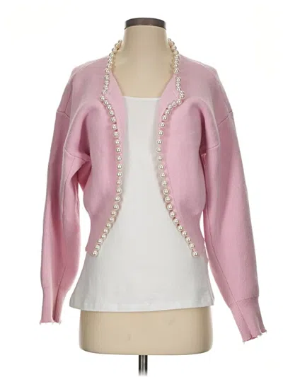 Pre-owned Assorted Brands Cardigan Sweater In Pink