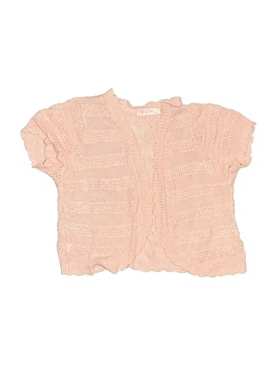 Pre-owned Assorted Brands Kids' Cardigan Sweater In Pink