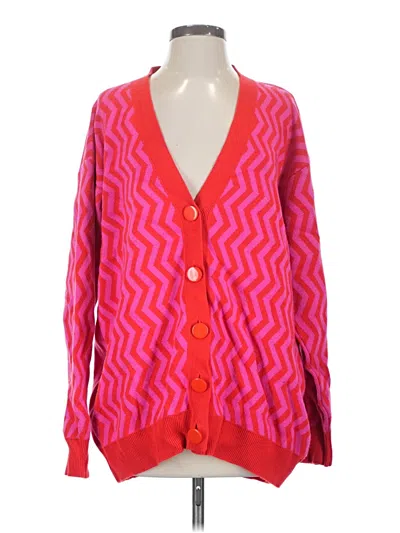 Pre-owned Assorted Brands Cardigan Sweater In Pink