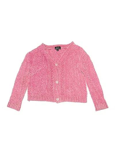 Pre-owned Assorted Brands Kids' Cardigan Sweater In Pink