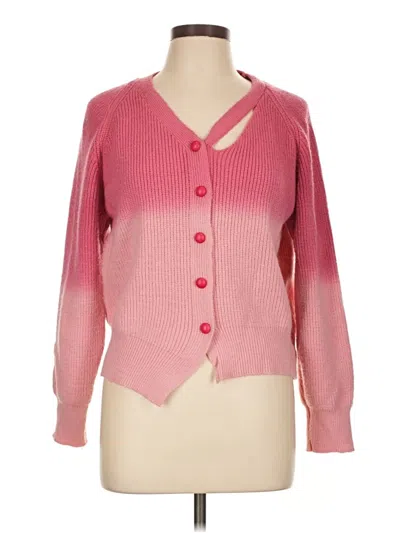 Pre-owned Assorted Brands Cardigan Sweater In Pink