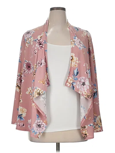 Pre-owned Assorted Brands Cardigan Sweater In Pink