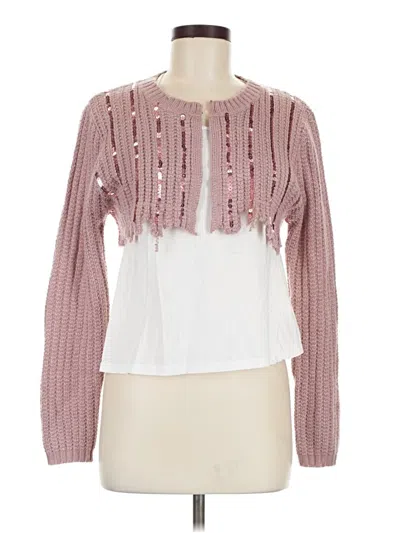 Pre-owned Assorted Brands Cardigan Sweater In Pink