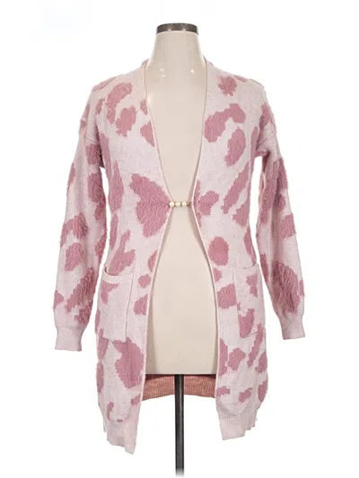 Pre-owned Assorted Brands Cardigan Sweater In Pink