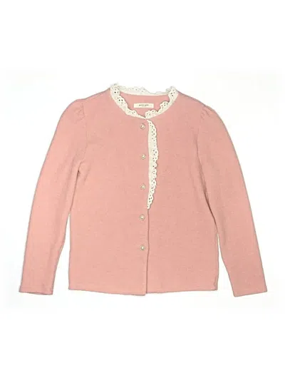 Pre-owned Assorted Brands Kids' Cardigan Sweater In Pink