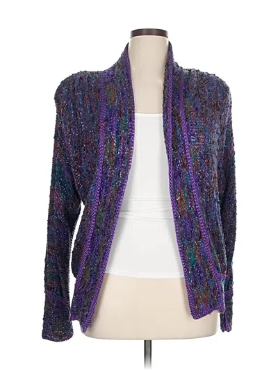 Pre-owned Assorted Brands Cardigan Sweater In Purple
