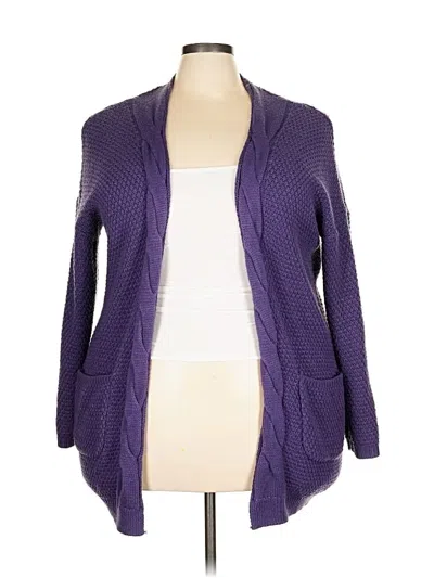 Pre-owned Assorted Brands Cardigan Sweater In Purple