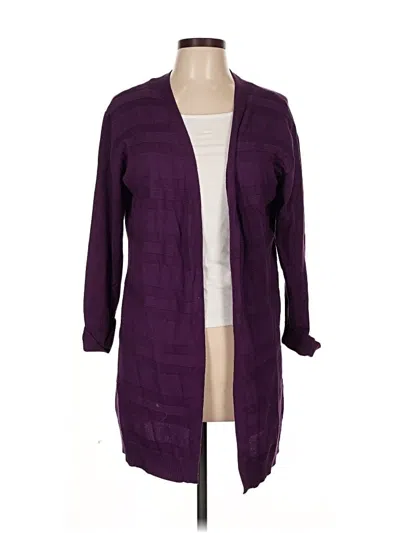 Pre-owned Assorted Brands Cardigan Sweater In Purple