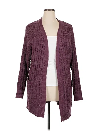 Pre-owned Assorted Brands Cardigan Sweater In Purple