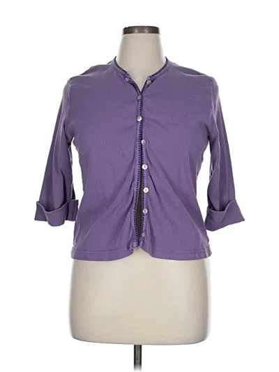 Pre-owned Assorted Brands Cardigan Sweater In Purple