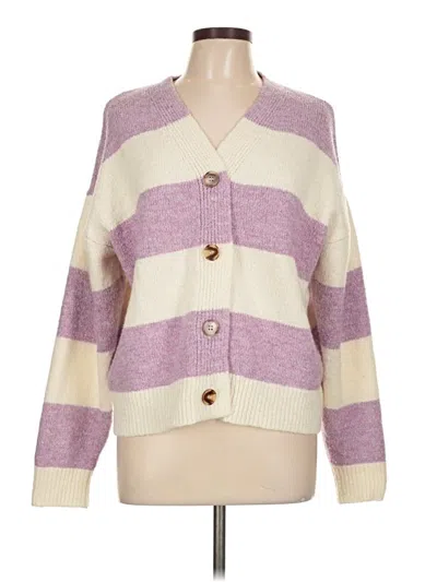 Pre-owned Assorted Brands Cardigan Sweater In Purple