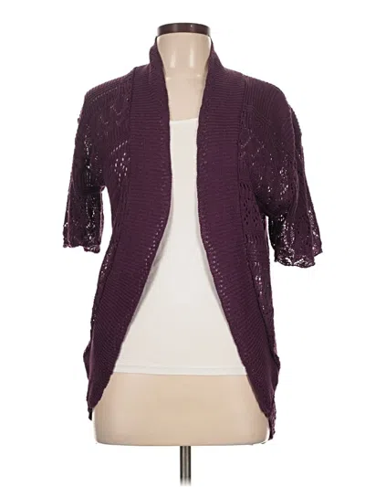 Pre-owned Assorted Brands Cardigan Sweater In Purple
