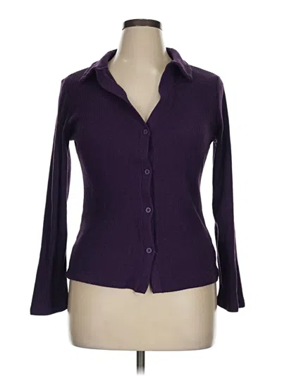 Pre-owned Assorted Brands Cardigan Sweater In Purple