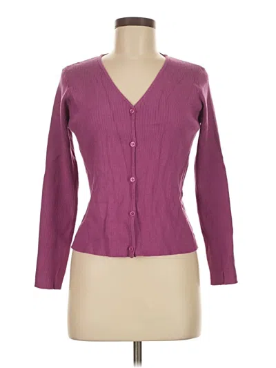 Pre-owned Assorted Brands Cardigan Sweater In Purple