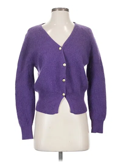 Pre-owned Assorted Brands Cardigan Sweater In Purple
