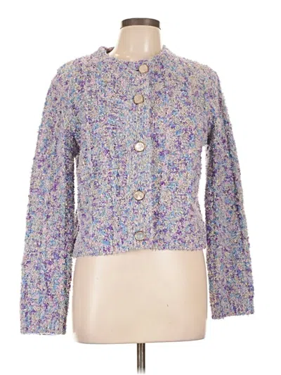 Pre-owned Assorted Brands Cardigan Sweater In Purple