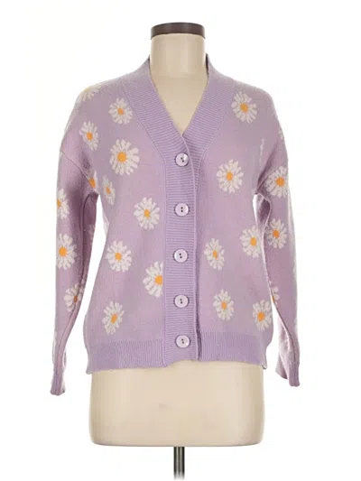 Pre-owned Assorted Brands Cardigan Sweater In Purple