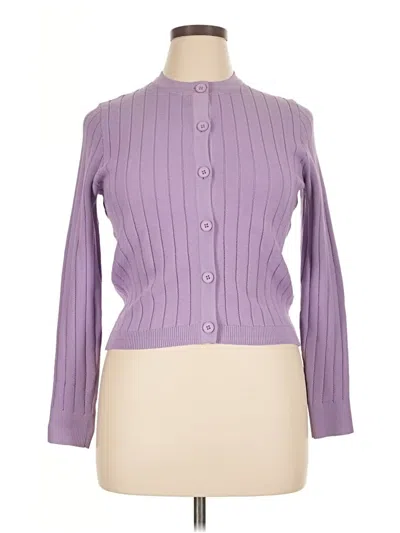 Pre-owned Assorted Brands Cardigan Sweater In Purple
