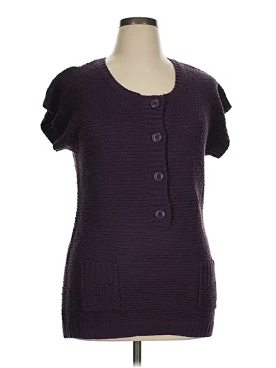 Pre-owned Assorted Brands Cardigan Sweater In Purple
