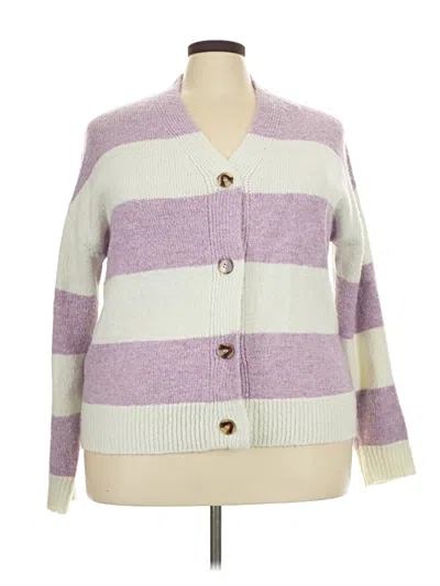 Pre-owned Assorted Brands Cardigan Sweater In Purple