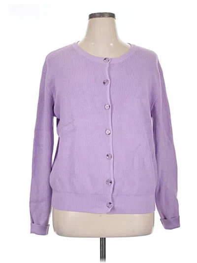 Pre-owned Assorted Brands Cardigan Sweater In Purple
