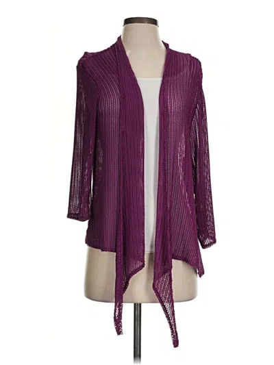 Pre-owned Assorted Brands Cardigan Sweater In Purple