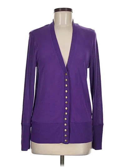 Pre-owned Assorted Brands Cardigan Sweater In Purple