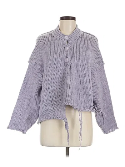 Pre-owned Assorted Brands Cardigan Sweater In Purple