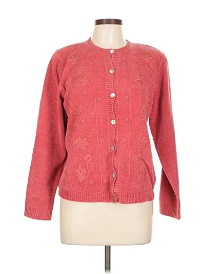 Pre-owned Assorted Brands Cardigan Sweater In Red
