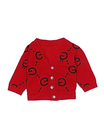 Pre-owned Assorted Brands Kids' Cardigan Sweater In Red