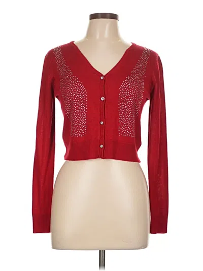 Pre-owned Assorted Brands Cardigan Sweater In Red