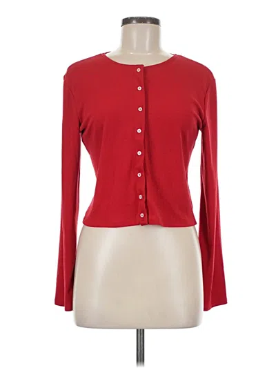 Pre-owned Assorted Brands Cardigan Sweater In Red