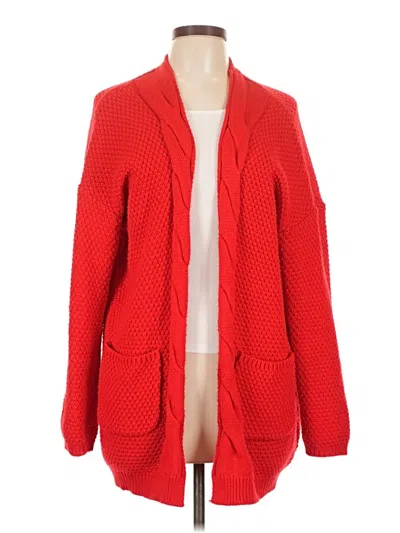 Pre-owned Assorted Brands Cardigan Sweater In Red
