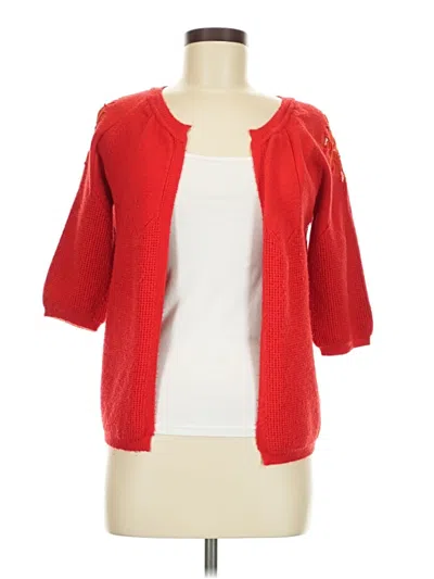 Pre-owned Assorted Brands Cardigan Sweater In Red