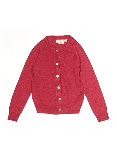 Pre-owned Assorted Brands Kids' Cardigan Sweater In Red