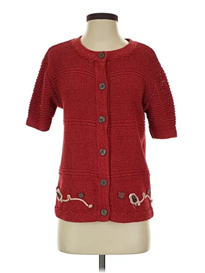 Pre-owned Assorted Brands Cardigan Sweater In Red