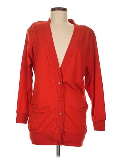 Pre-owned Assorted Brands Cardigan Sweater In Red