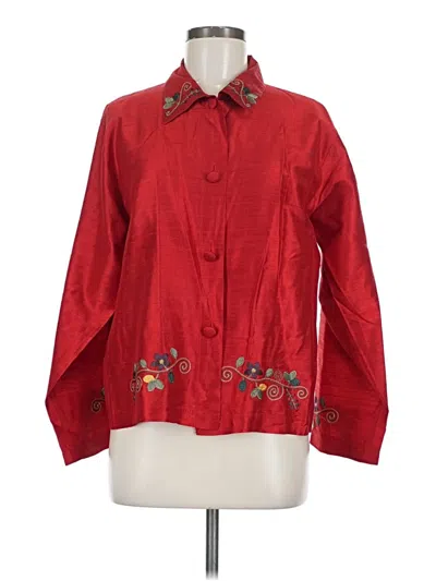 Pre-owned Assorted Brands Cardigan Sweater In Red