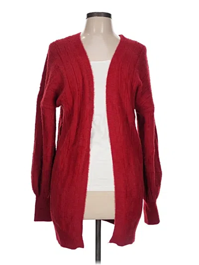Pre-owned Assorted Brands Cardigan Sweater In Red