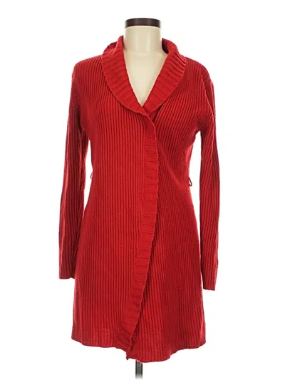 Pre-owned Assorted Brands Cardigan Sweater In Red