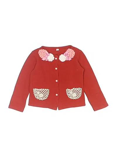 Pre-owned Assorted Brands Babies' Cardigan Sweater In Red