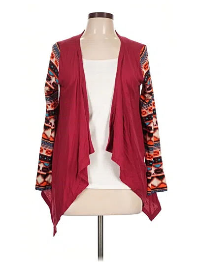 Pre-owned Assorted Brands Cardigan Sweater In Red