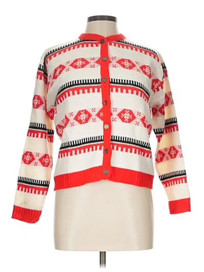 Pre-owned Assorted Brands Cardigan Sweater In Red